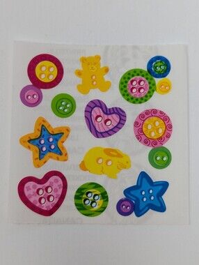 Sandylion Stickers Colourful Buttons Vintage